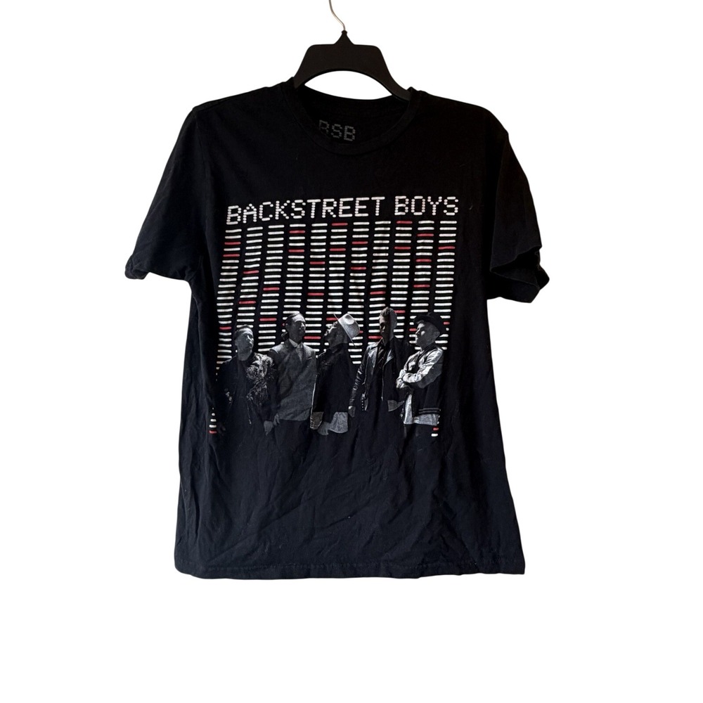 Backstreet Boys‎ BSB DNA World Tour Concert Black Short Sleeve T Shirt Med